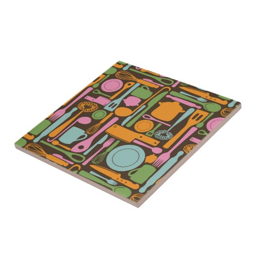 Küchengeräte Muster 3 Fliese (Seite)