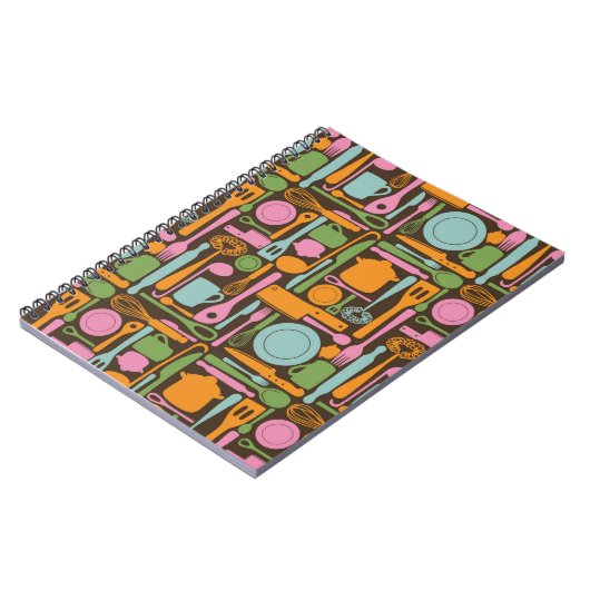 Küchengeräte Muster 3 Notizblock (Linke Seite)