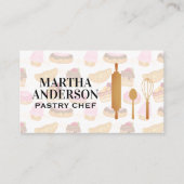 Küchengeräte | Niedliche Konditorei-Visitenkarte Visitenkarte (Vorderseite)