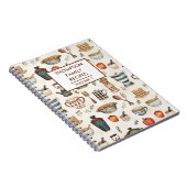 Küchengeräte Rustikale Personalisierte Rezept Notizblock (Rechte Seite)