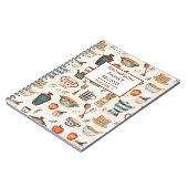 Küchengeräte Rustikale Personalisierte Rezept Notizblock (Linke Seite)