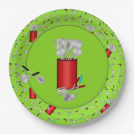 Küchengeräte, TELLER GREEN-PAPER-PARTY (Vorderseite)