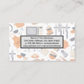 Küchengeräte und Ausstattungsmuster Visitenkarte (Rückseite)