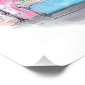 Kuchengeschäft Aquarell Poster (Ecke)