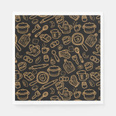 Küchengeschirr Black Brown Serviette (Vorderseite)