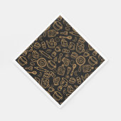 Küchengeschirr Black Brown Serviette (Ecke)