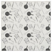 Küchengeschirr - Schwarz-Weiß Stoff (Muster)
