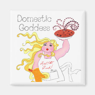 "Küchengöttin" - Küss den Koch! Magnet