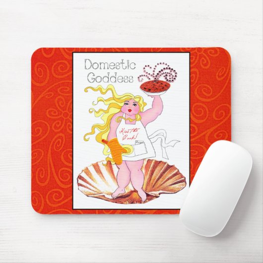 "Küchengöttin" - Küss den Koch! Mousepad (Mit Mouse)