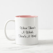 "Küchengöttin" - Küss den Koch! Zwei-Tonen-Coffe Zweifarbige Tasse (Links)