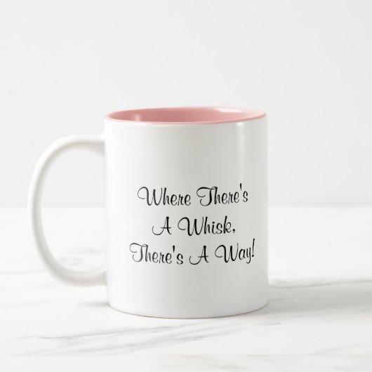 "Küchengöttin" - Küss den Koch! Zwei-Tonen-Coffe Zweifarbige Tasse (Links)