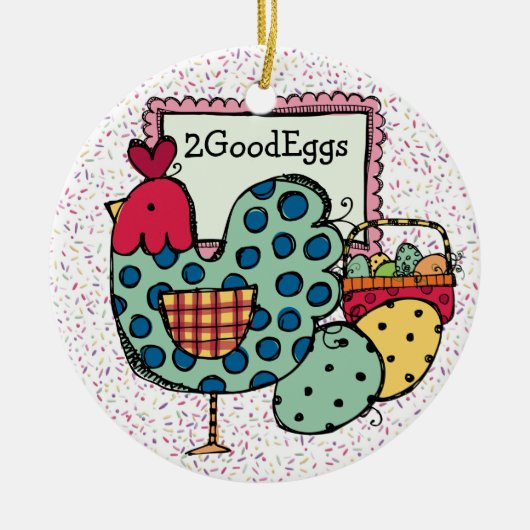 Küchenhähnchen - SRF Keramik Ornament (Vorne)