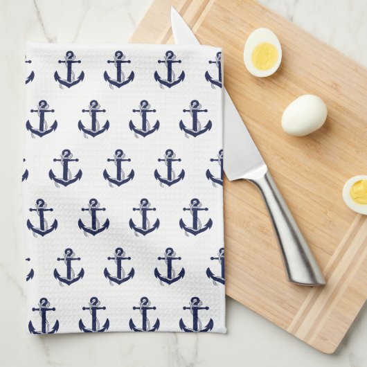 Küchenhandtuch-Ankertuch Geschirrtuch (Viertel Falte)
