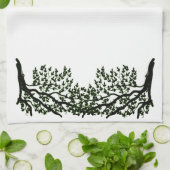 Küchenhandtuch - Blätterzweige miteinander verbund Geschirrtuch (Gefaltet)