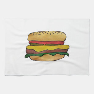 Küchenhandtuch Cheeseburger Geschirrtuch