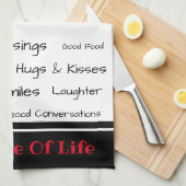 Küchenhandtuch - Der Reiz des Lebens Geschirrtuch (Viertel Falte)