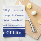 Küchenhandtuch - Der Reiz des Lebens Geschirrtuch (Viertel Falte)