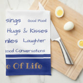 Küchenhandtuch - Der Reiz des Lebens Geschirrtuch (Viertel Falte)