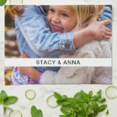 Küchenhandtuch Foto & Name Vorlage Geschirrtuch (Gefaltet)