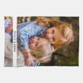 Küchenhandtuch Foto & Name Vorlage Geschirrtuch (Horizontal)