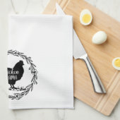 Küchenhandtuch für Hühnermama Geschirrtuch (Viertel Falte)