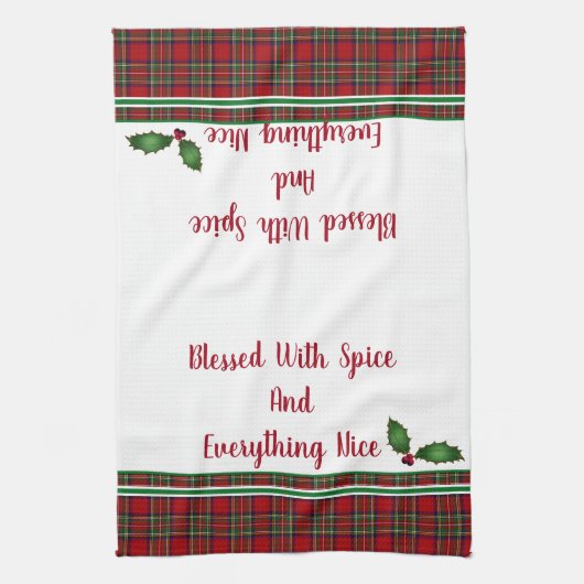 Küchenhandtuch gesegnet mit Gewürzen und allem Geschirrtuch (Vertikal)