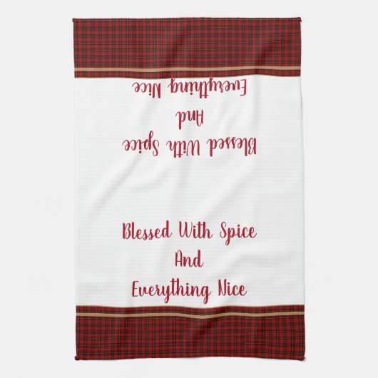 Küchenhandtuch gesegnet mit Gewürzen und allem Geschirrtuch (Vertikal)