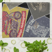 Küchenhandtuch im Retrodesign für Oldtimer Geschirrtuch (Gefaltet)