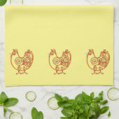 Küchenhandtuch - Kupferdraht - Hühner Geschirrtuch (Gefaltet)