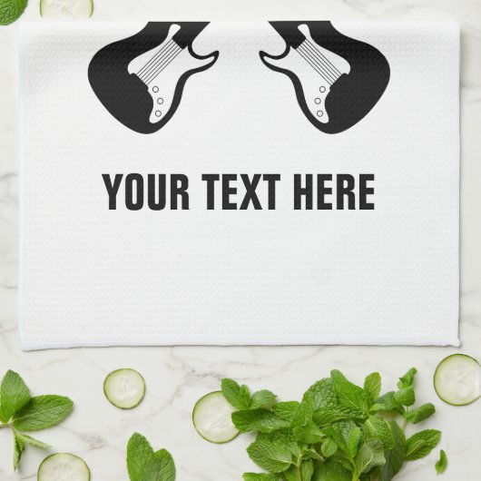 Küchenhandtuch mit E-Gitarre Geschirrtuch (Gefaltet)