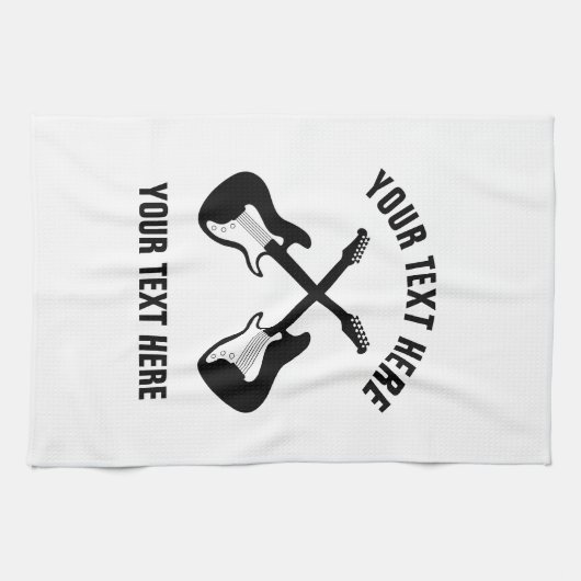Küchenhandtuch mit E-Gitarre Geschirrtuch (Horizontal)