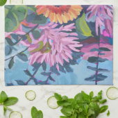 Küchenhandtuch mit einem farbenfrohen Bouquet aus Geschirrtuch (Gefaltet)