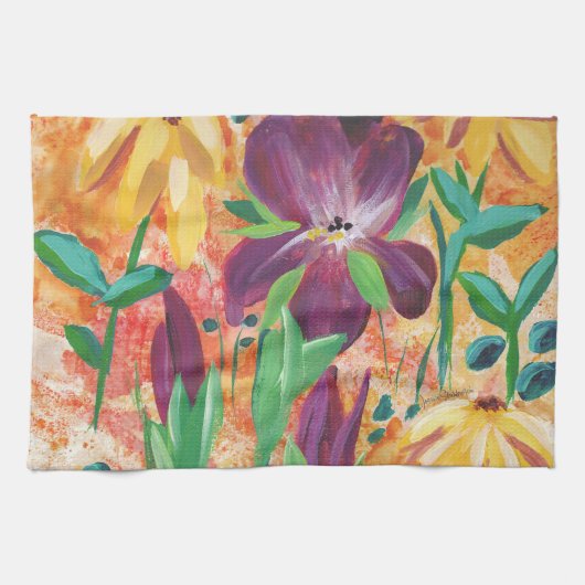 Küchenhandtuch mit Feuer und Iris Geschirrtuch (Horizontal)