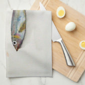 Küchenhandtuch mit Fischen im Aquarell Handtuch (Viertel Falte)