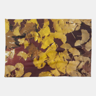 Küchenhandtuch mit gelben Blätter Handtuch