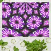 Küchenhandtuch mit lila schwarzem Abstract Design Geschirrtuch (Gefaltet)