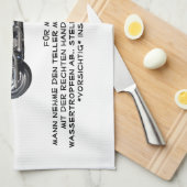 küchenhandtuch mit motorrad und text küchentuch (Viertel Falte)