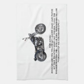 küchenhandtuch mit motorrad und text küchentuch (Vertikal)