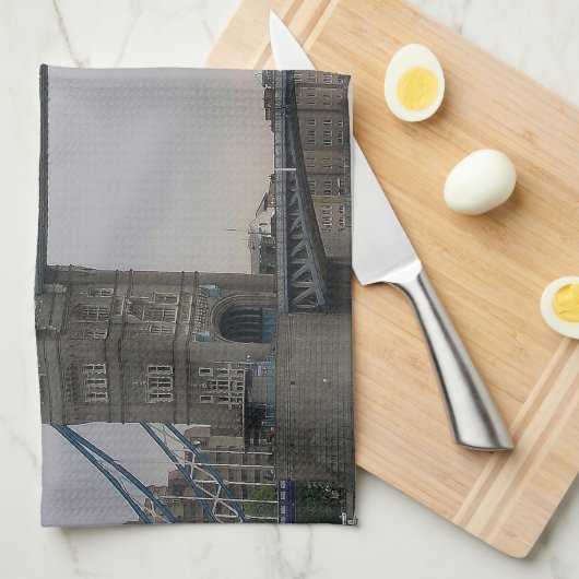Küchenhandtuch mit Tower Bridge über der Themse Geschirrtuch (Viertel Falte)