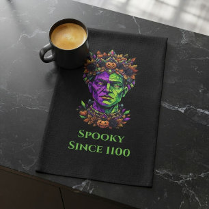 Küchenhandtuch Neon Frankenstein Halloween Geschirrtuch