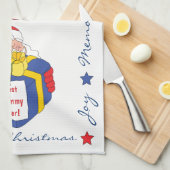 Küchenhandtuch personalisieren "Christmas Santa" H Geschirrtuch (Viertel Falte)