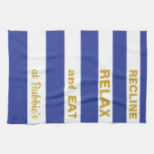 Küchenhandtuch Pessach/Blau, "EAT AT.." Geschirrtuch (Horizontal)