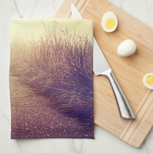 Küchenhandtuch Sonnenaufgang Weg zum Wanderweg Sei Geschirrtuch (Viertel Falte)