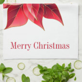 Küchenhandtuch Weihnachten Poinsettia Geschirrtuch (Gefaltet)