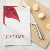 Küchenhandtuch Weihnachten Poinsettia Geschirrtuch (Viertel Falte)