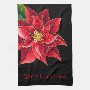 Küchenhandtuch Weihnachten Poinsettia Geschirrtuch