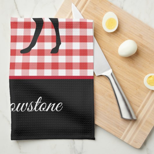 Küchenhandtuch-Yellowstone-Elch Geschirrtuch (Viertel Falte)