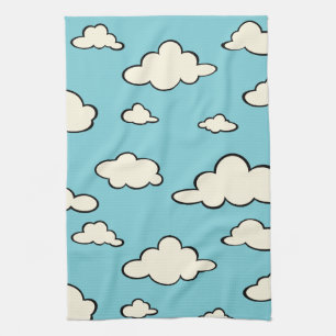 KÜCHENHANDTÜCHER FÜR WUNDERBLAUE SKY CLOUD PATTERN GESCHIRRTUCH