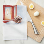 Küchenhandtücher mit roter Laterne und glühender K Geschirrtuch (Viertel Falte)