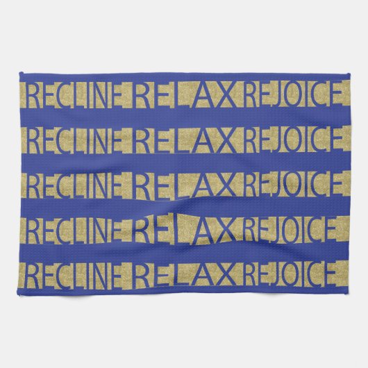 Küchenhandtuchpessach RRR/Blue,Gold Geschirrtuch (Horizontal)
